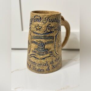 1976 Bicentennial Culpeper Minutemen Stoneware Mug Liberty Or Death